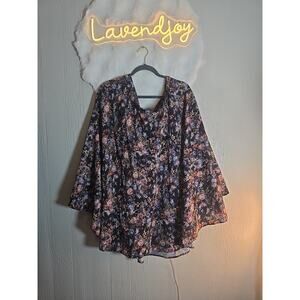 Modcloth Plus Swing Skirt 3X Nicolette Mason Romantic Floral Cottagecore Chic